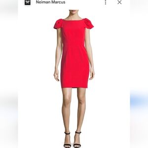 Milly Italian Cady Gather Sleeve Dress, Neiman Marcus